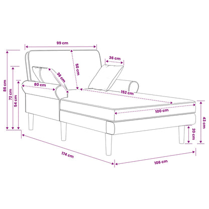 Chaise longue Wit Kunstleer