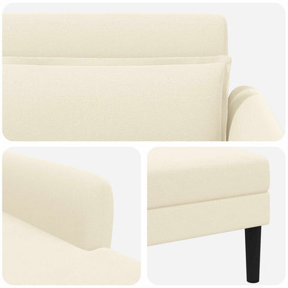 Chaise longue Crèmekleurig Grof geweven fluweel