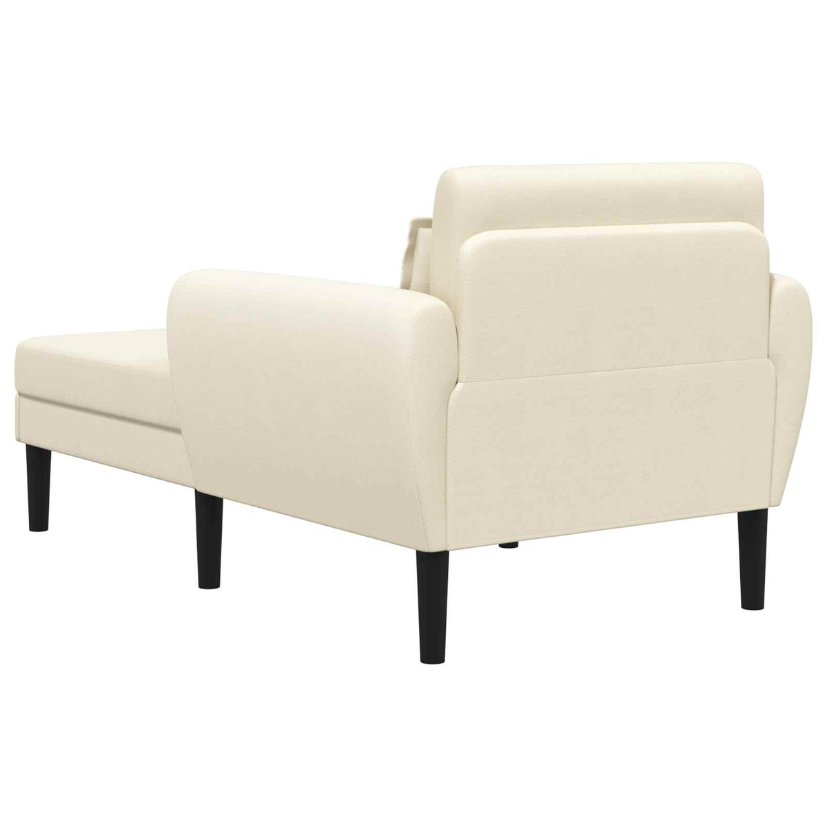 Chaise longue Crèmekleurig Grof geweven fluweel