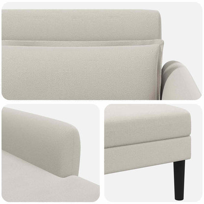 Chaise longue Havermout Grof geweven fluweel