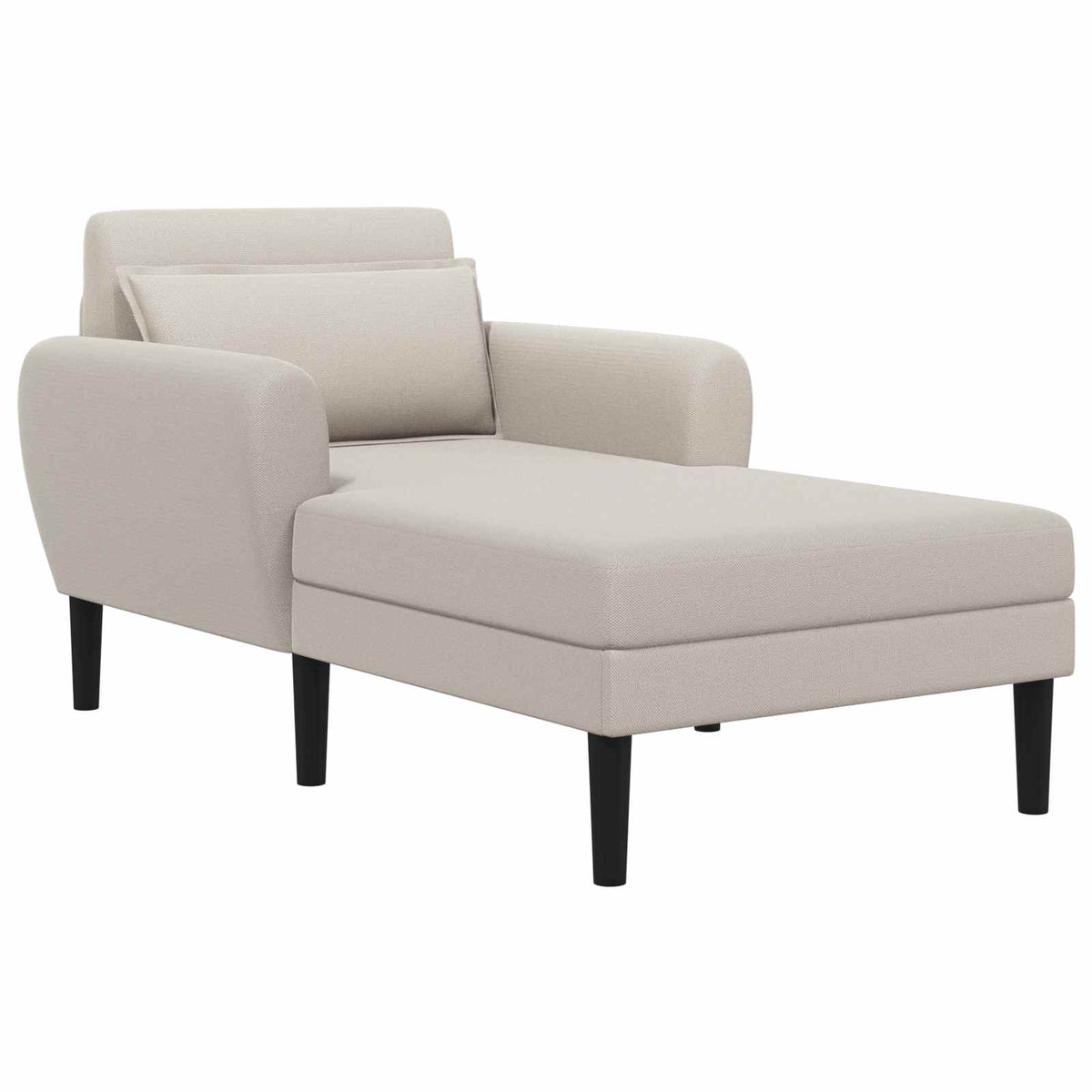 Chaise longue Havermout Grof geweven fluweel