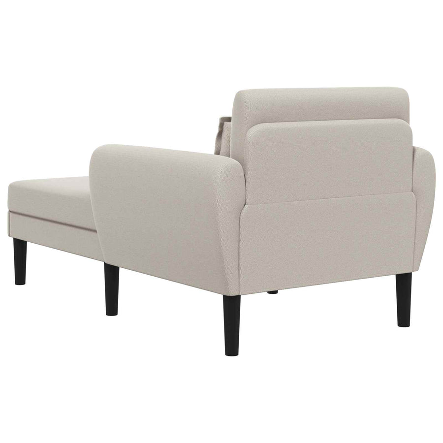 Chaise longue Havermout Grof geweven fluweel