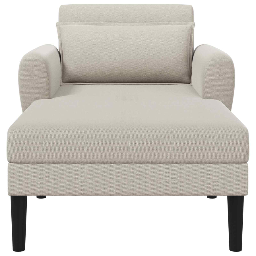 Chaise longue Havermout Grof geweven fluweel