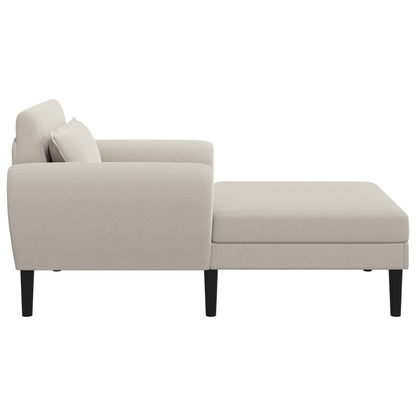 Chaise longue Havermout Grof geweven fluweel