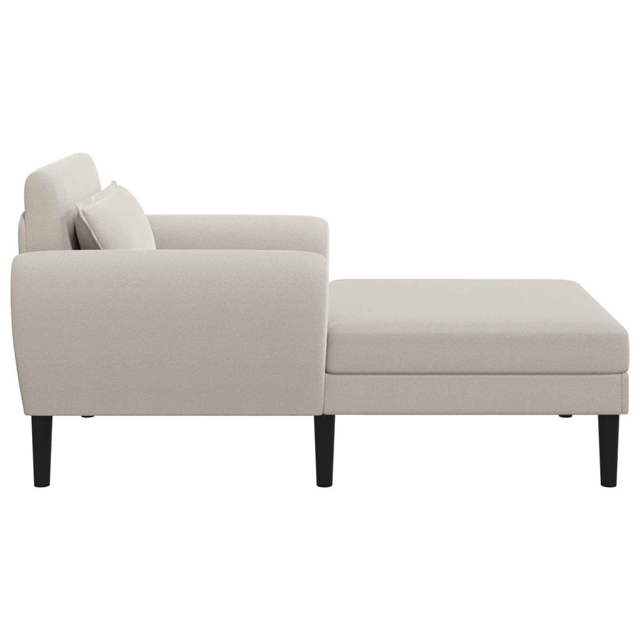 Chaise longue Havermout Grof geweven fluweel