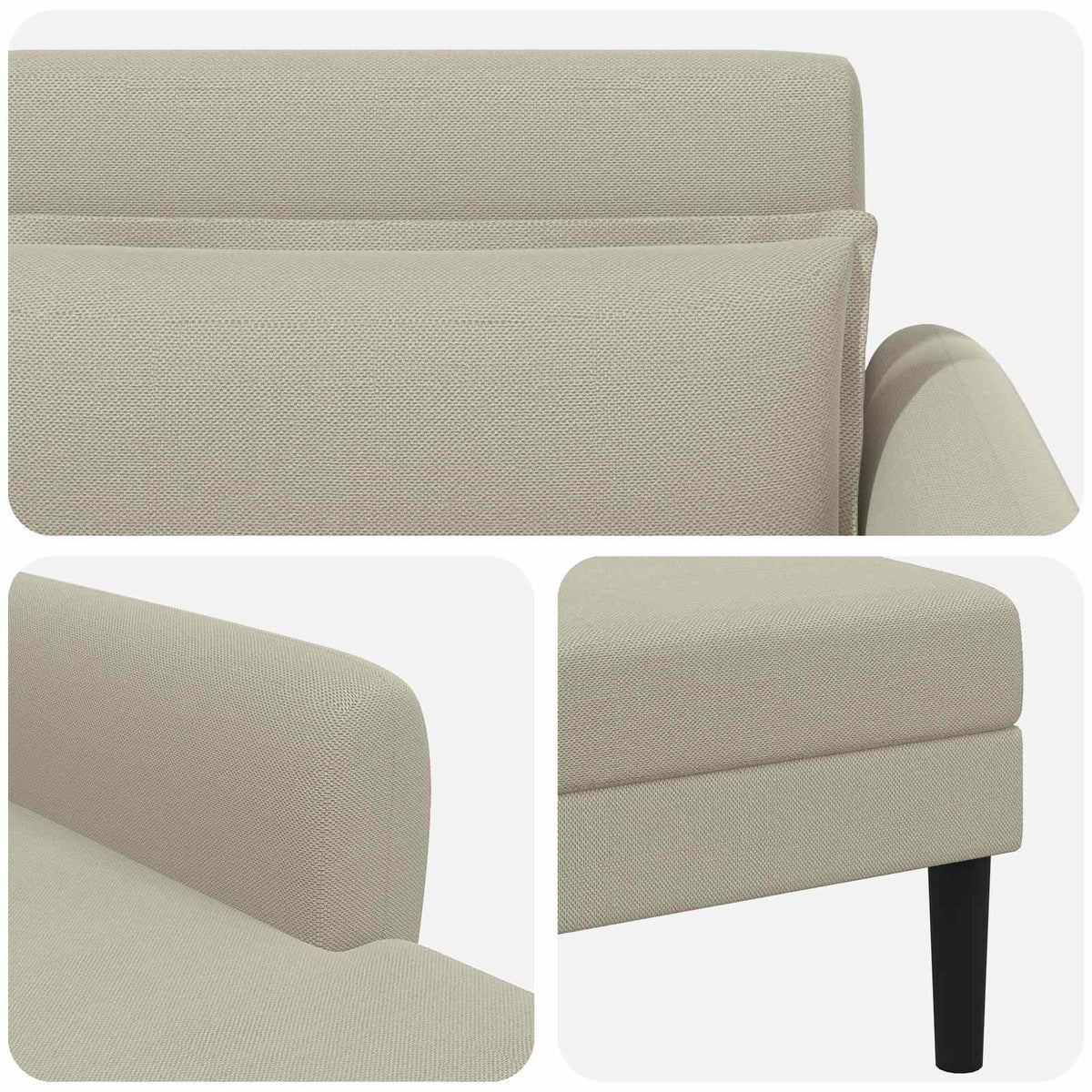 Chaise longue Zand Grof geweven fluweel