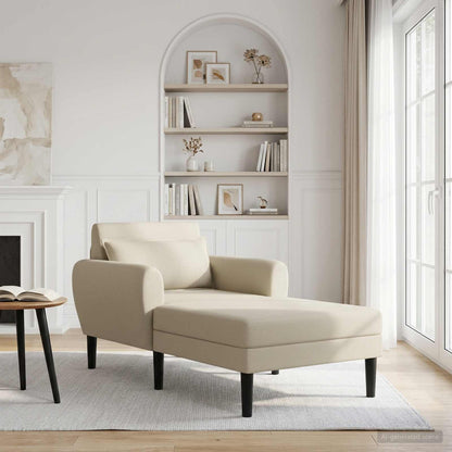 Chaise longue Zand Grof geweven fluweel