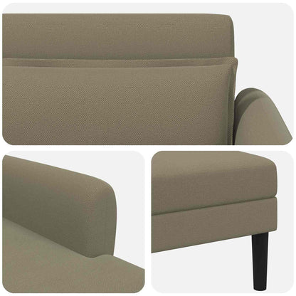 Chaise longue Kaki Grof geweven fluweel