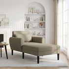 Chaise longue kaki 94x168x83 cm grof geweven fluweel