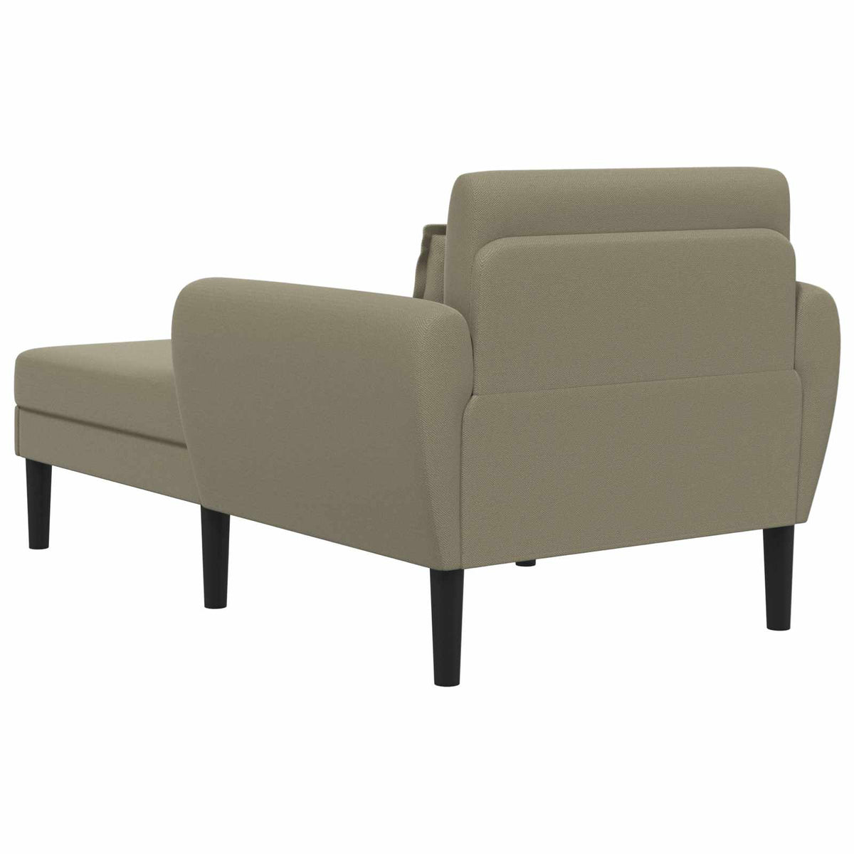 Chaise longue Kaki Grof geweven fluweel