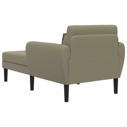 Chaise longue Kaki Grof geweven fluweel