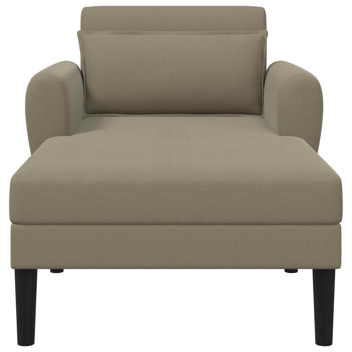 Chaise longue Kaki Grof geweven fluweel