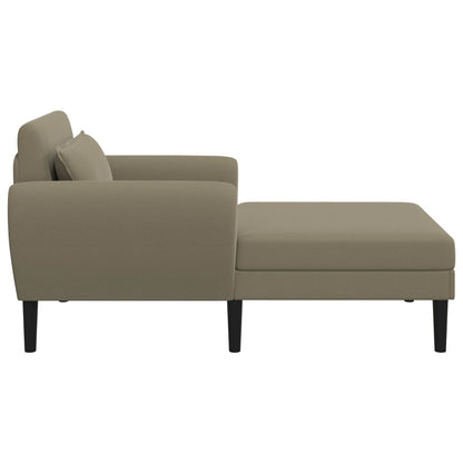 Chaise longue Kaki Grof geweven fluweel