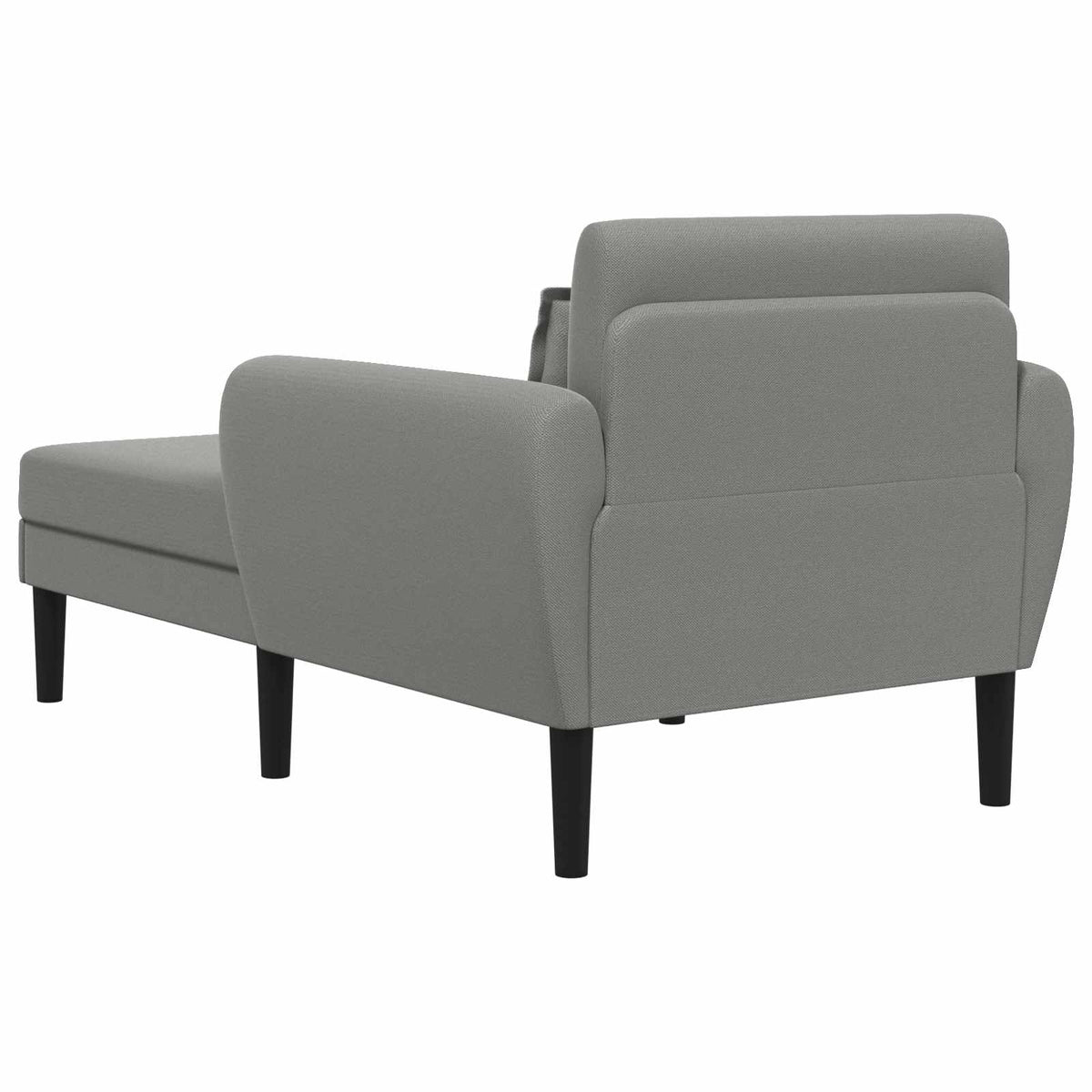 Chaise longue Donkergrijs Grof geweven fluweel