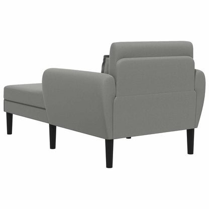 Chaise longue Donkergrijs Grof geweven fluweel