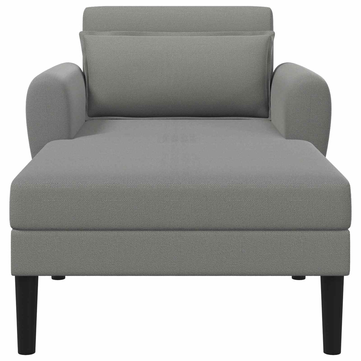 Chaise longue Donkergrijs Grof geweven fluweel