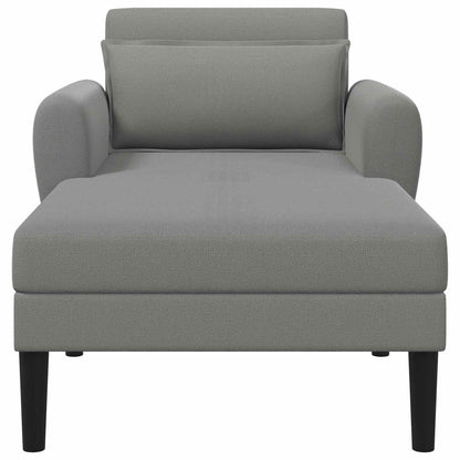 Chaise longue Donkergrijs Grof geweven fluweel