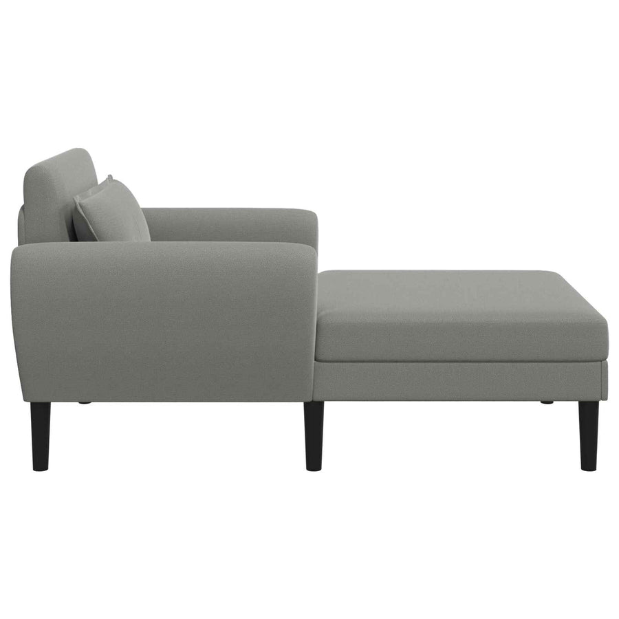 Chaise longue Donkergrijs Grof geweven fluweel