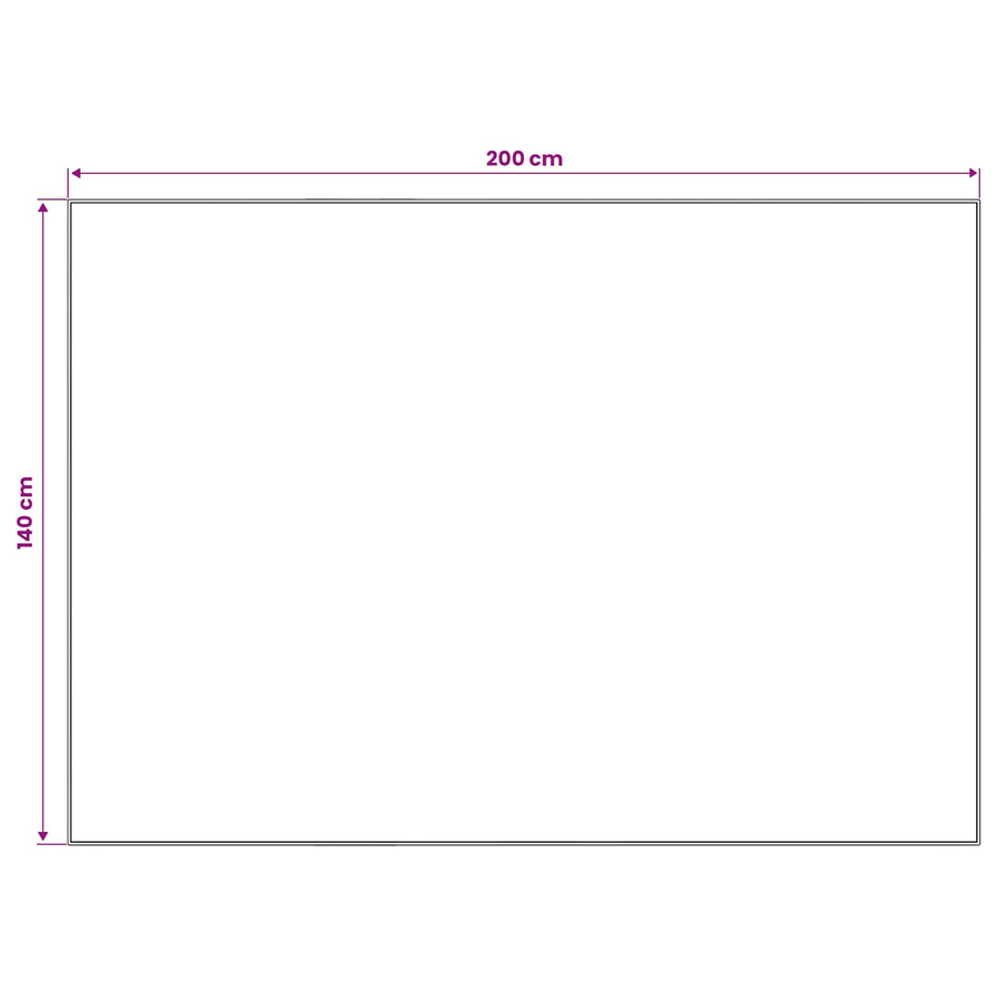 Vloerkleed ORIZ Zwart gaaspatroon 140 x 200 cm 100% polyester