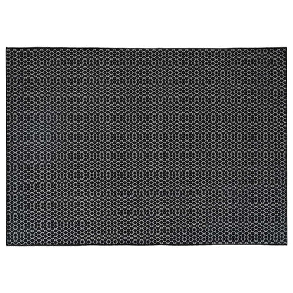 Vloerkleed ORIZ Zwart meshpatroon 300 x 400 cm 100% polyester