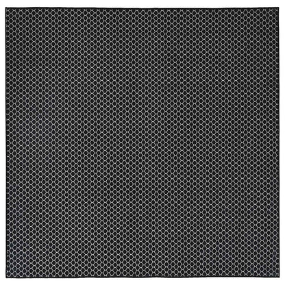 Vloerkleed ORIZ Zwart gaaspatroon 200 x 200 cm 100% polyester