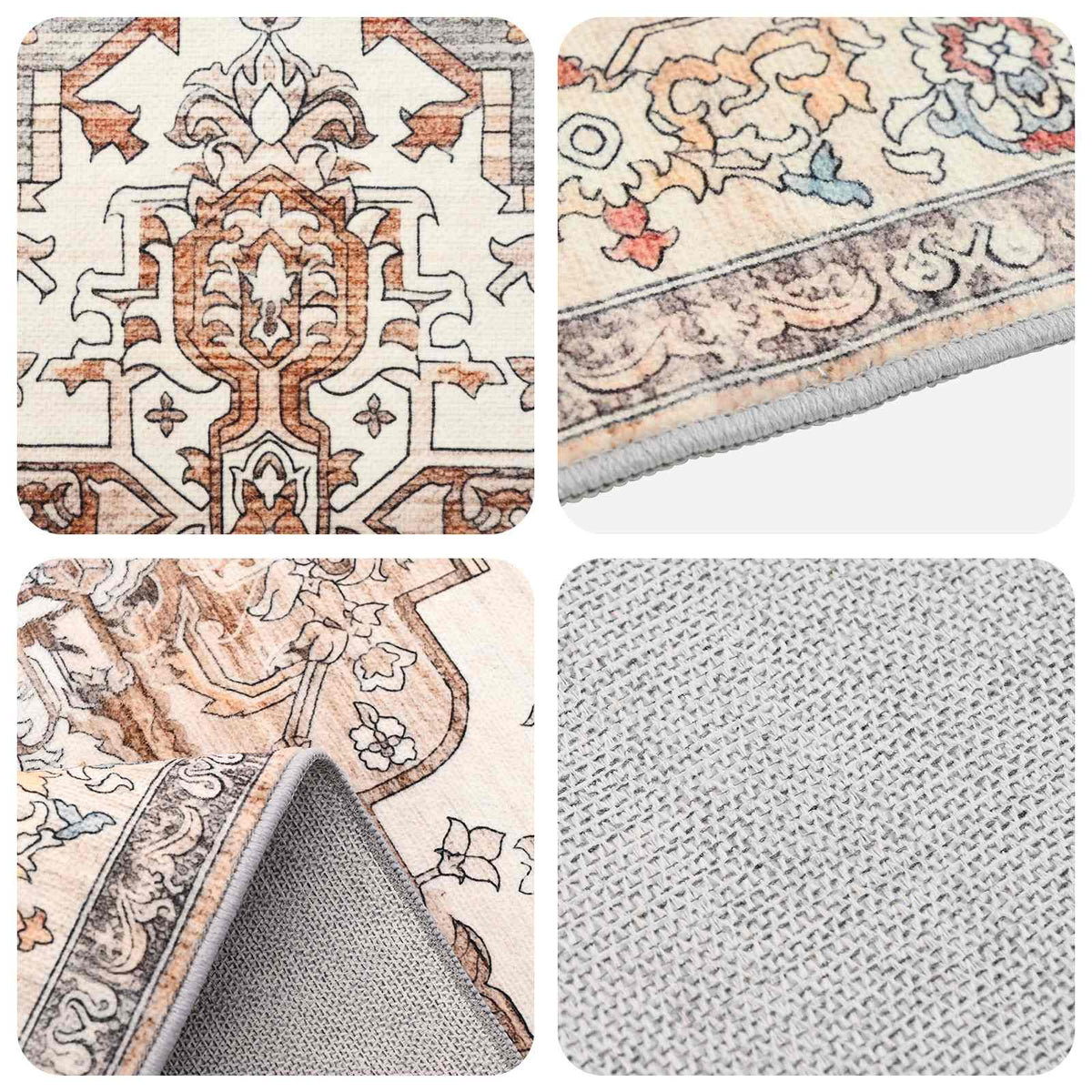 Vloerkleed ORIZ Bruin 240 x 240 cm 100% polyester
