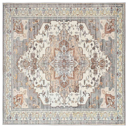 Vloerkleed ORIZ Bruin 240 x 240 cm 100% polyester