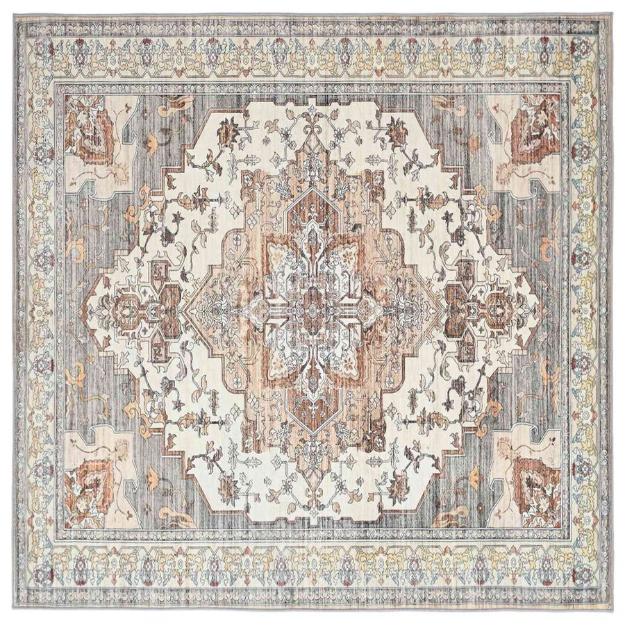 Vloerkleed ORIZ Bruin 240 x 240 cm 100% polyester