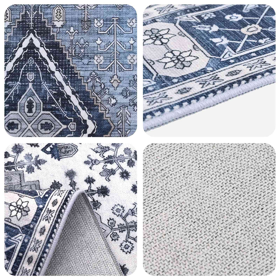 Vloerkleed ORIZ Donkerblauw 200 x 280 cm 100% polyester