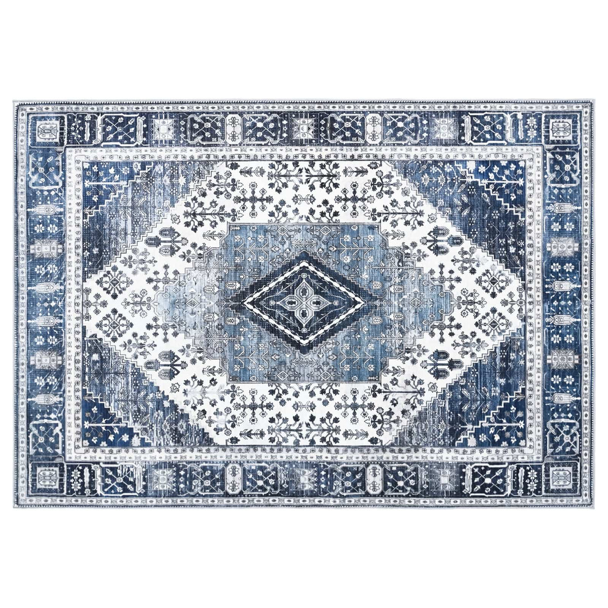 Vloerkleed ORIZ Donkerblauw 200 x 280 cm 100% polyester