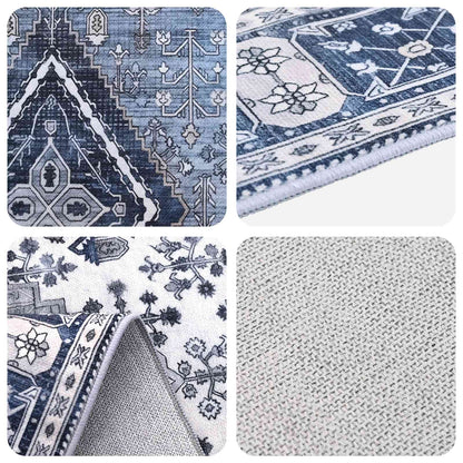 Vloerkleed ORIZ Donkerblauw 240 x 240 cm 100% polyester