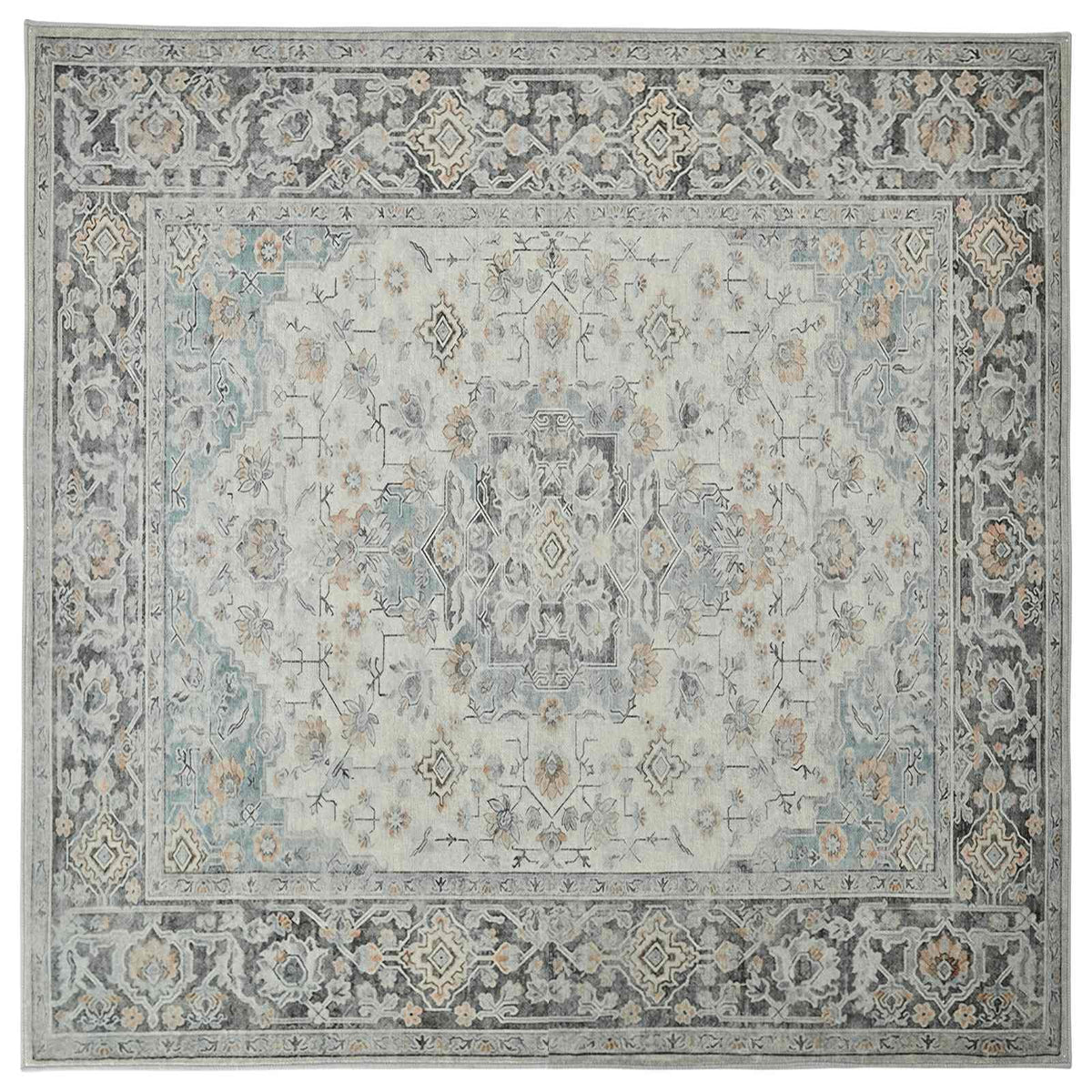 Vloerkleed ORIZ Crèmekleurig 200 x 200 cm 100% Polyester