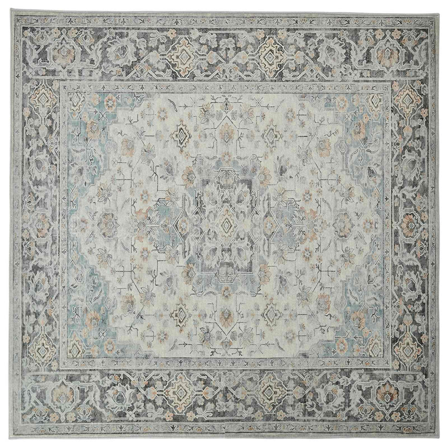 Vloerkleed ORIZ Crèmekleurig 200 x 200 cm 100% Polyester