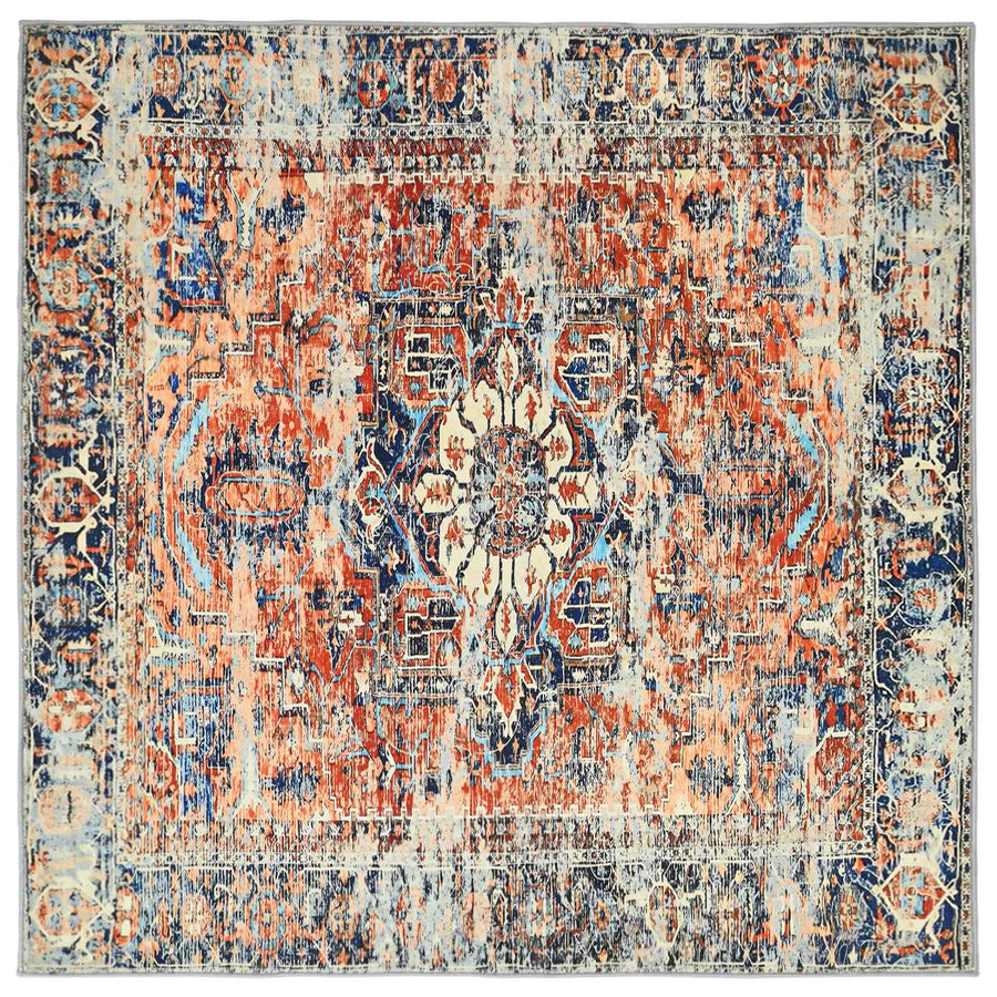Vloerkleed ORIZ Oranje 200 x 200 cm 100% polyester