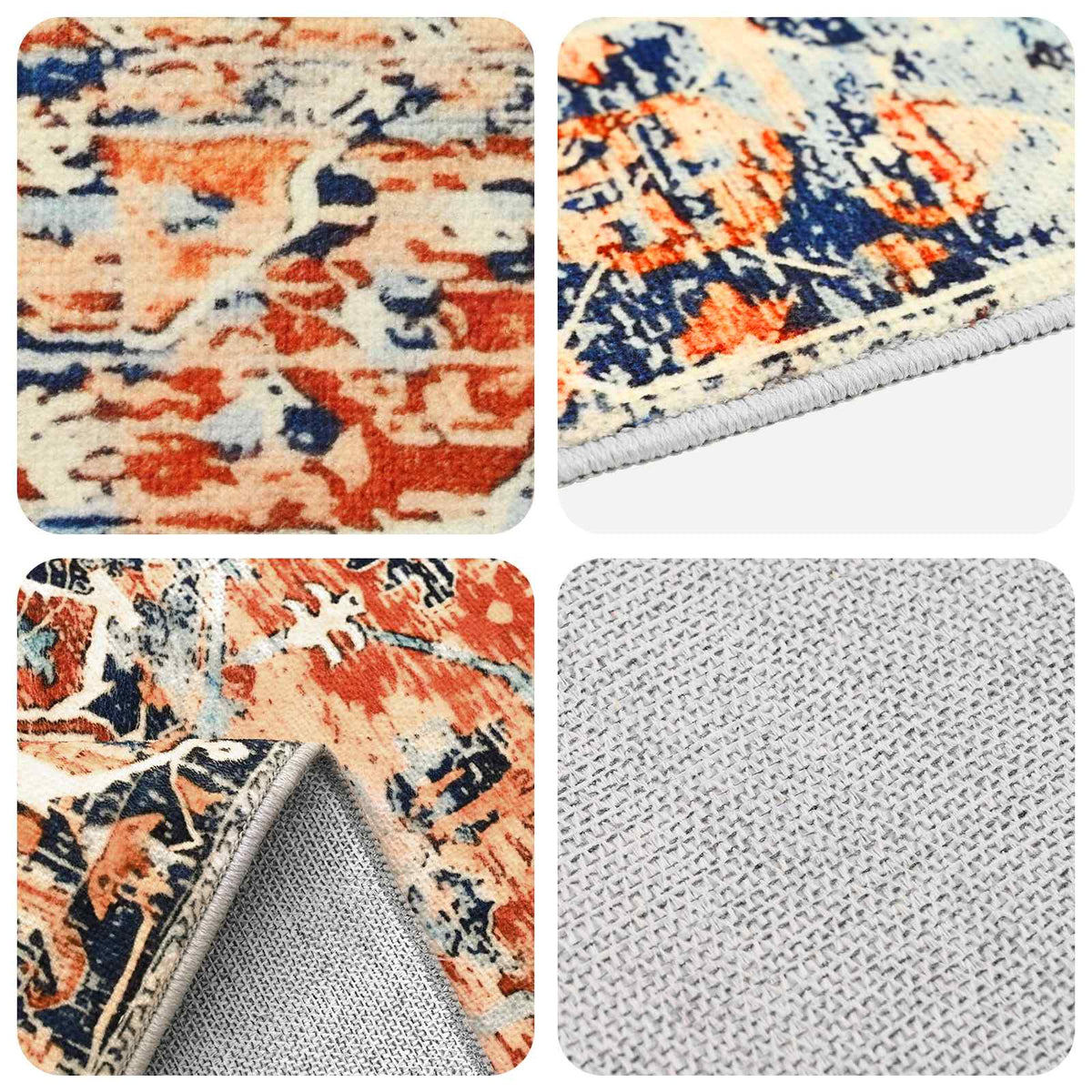 Vloerkleed ORIZ Oranje 240 x 240 cm 100% polyester