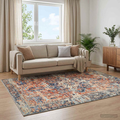 Vloerkleed ORIZ Oranje 240 x 240 cm 100% polyester