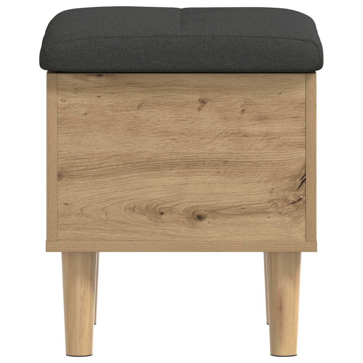 Opbergbank met kussen Artisanaal eiken 42 x 42 x 46 cm