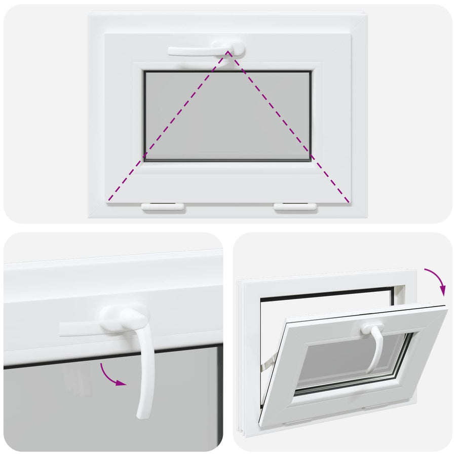 Kantel kelderraam RISOR 50 x 40 cm PVC en helder glas