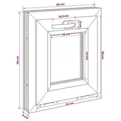 Kantel kelderraam RISOR 40 x 45 cm PVC en helder glas