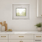 Kelderraam 50 x 45 cm PVC wit glas
