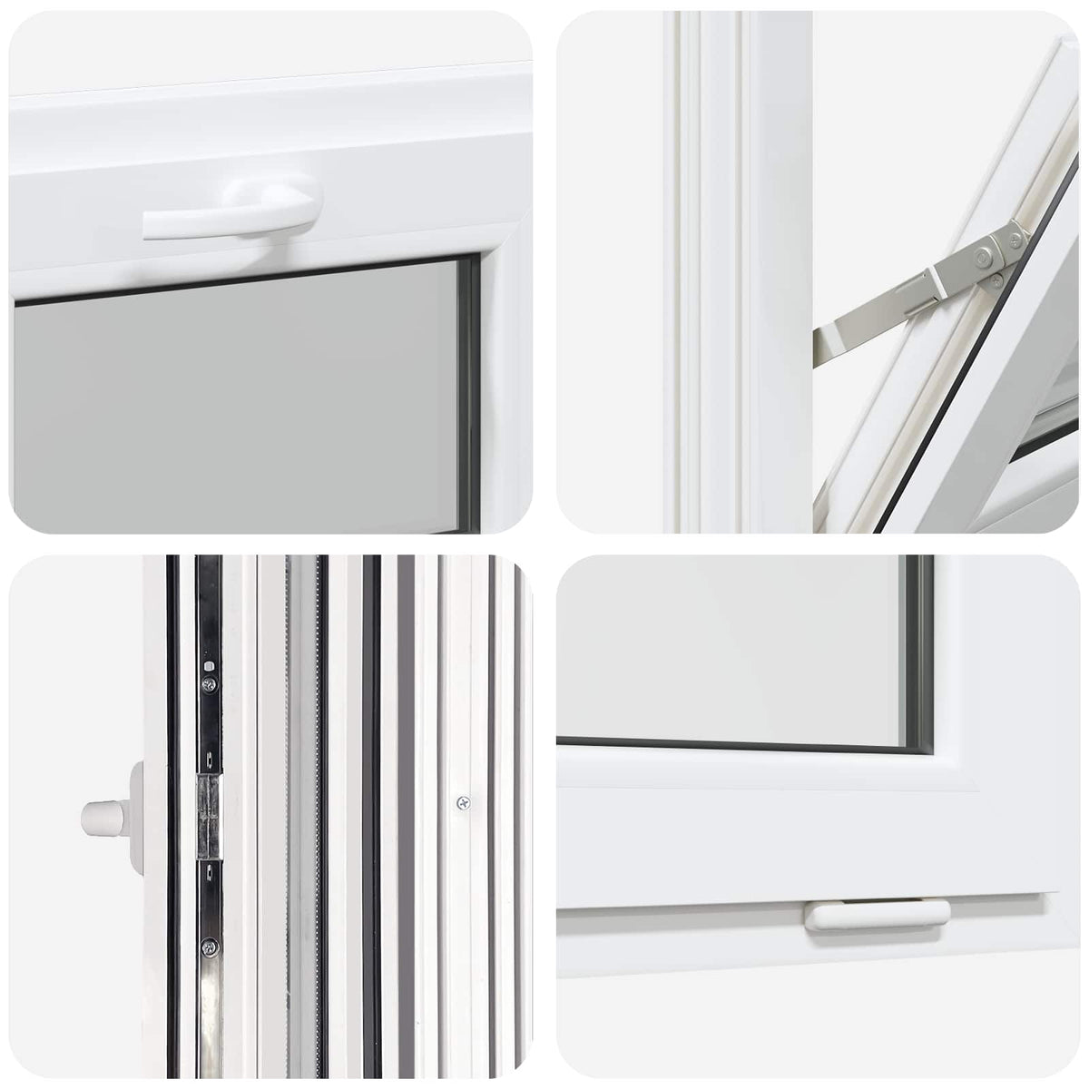 Kantel kelderraam RISOR 65 x 45 cm PVC en helder glas