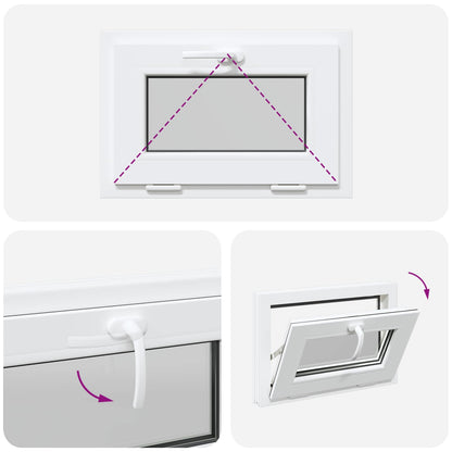 Kantel kelderraam RISOR 65 x 45 cm PVC en helder glas