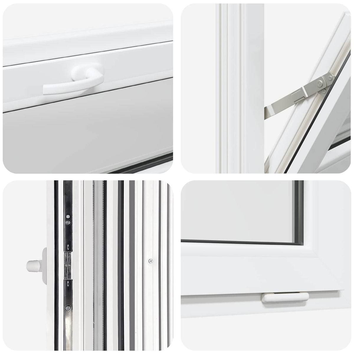 Kantel kelderraam RISOR 75 x 45 cm PVC en helder glas