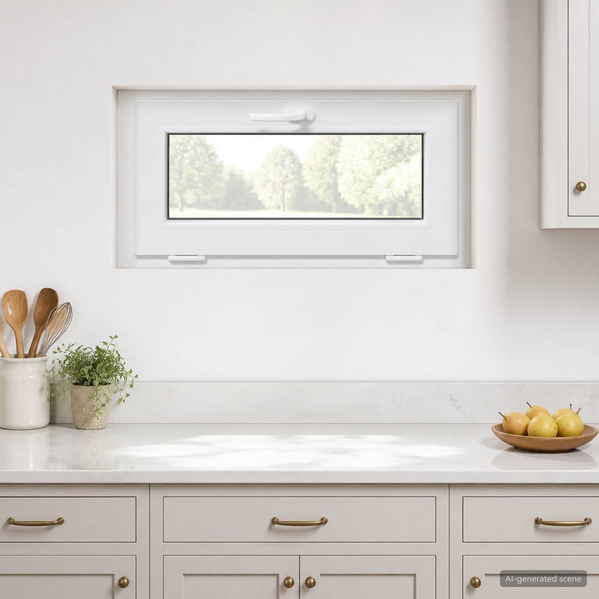 Kantel kelderraam RISOR 75 x 45 cm PVC en helder glas