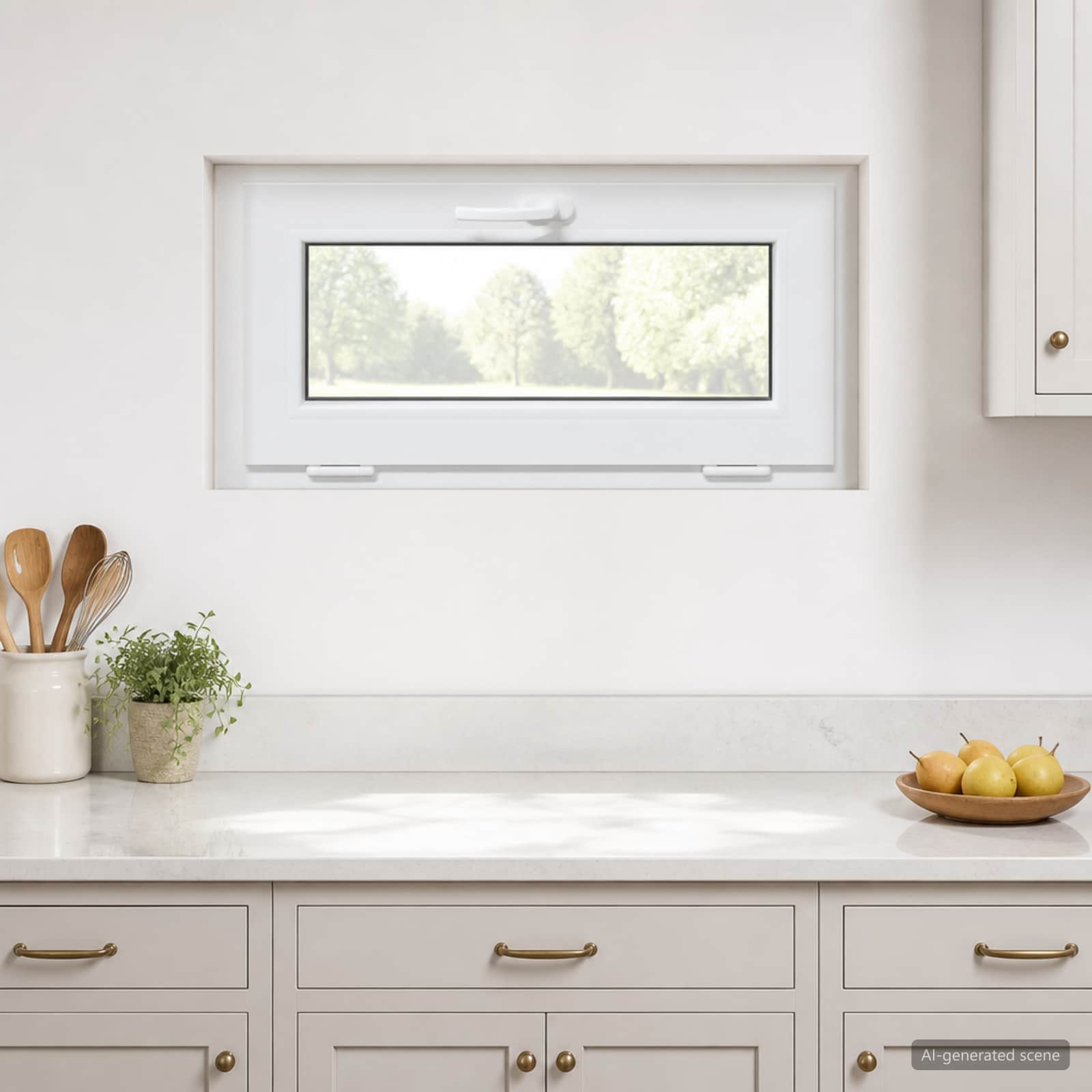 Kantel kelderraam RISOR 75 x 45 cm PVC en helder glas
