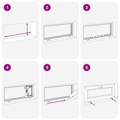 Kantel kelderraam RISOR 85 x 45 cm PVC en helder glas