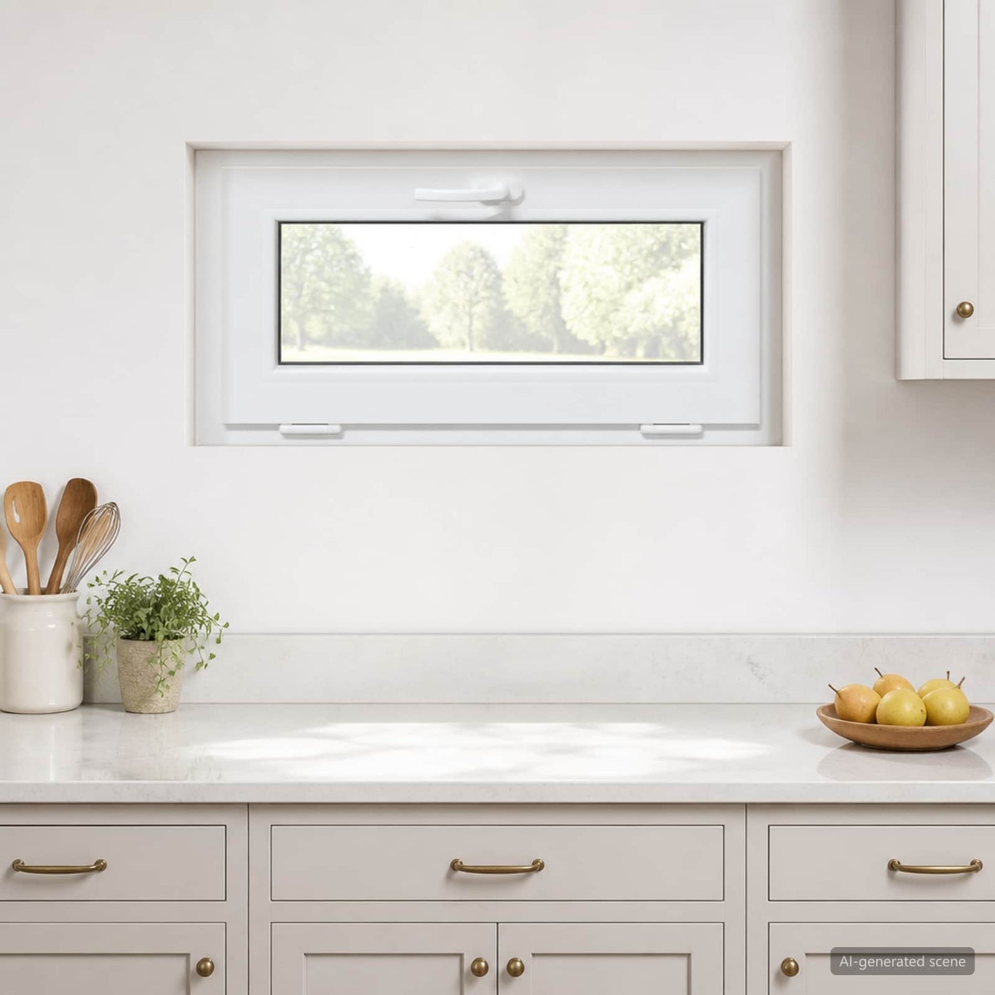 Kantel kelderraam RISOR 85 x 45 cm PVC en helder glas