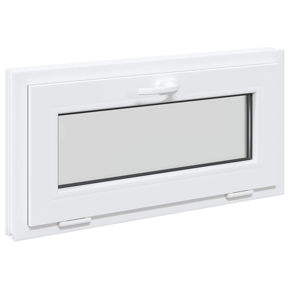 Kantel kelderraam RISOR 85 x 45 cm PVC en helder glas