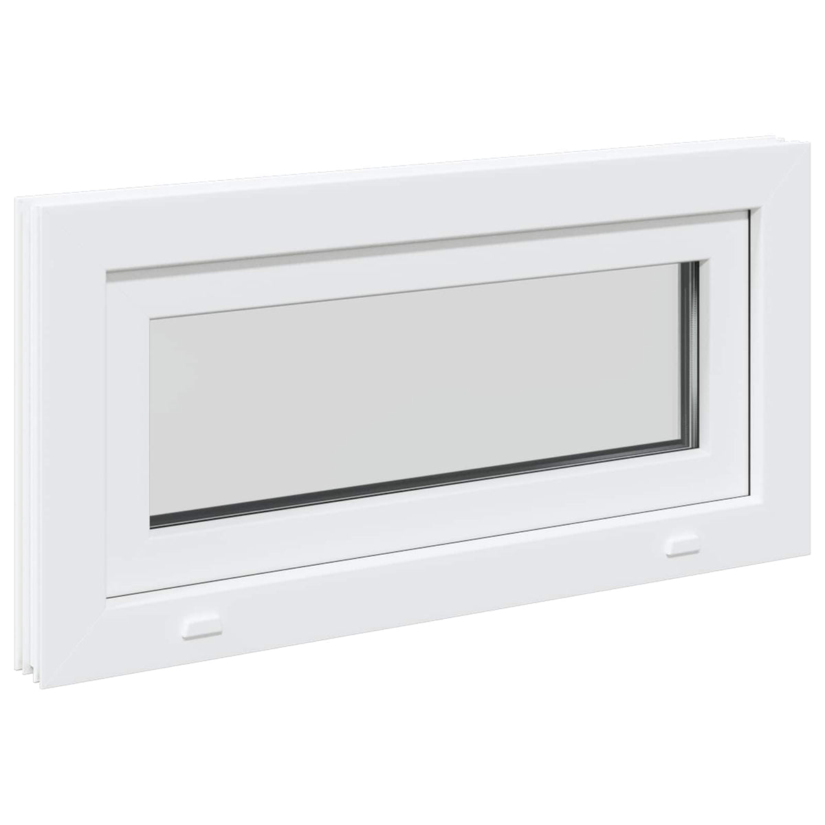 Kantel kelderraam RISOR 85 x 45 cm PVC en helder glas