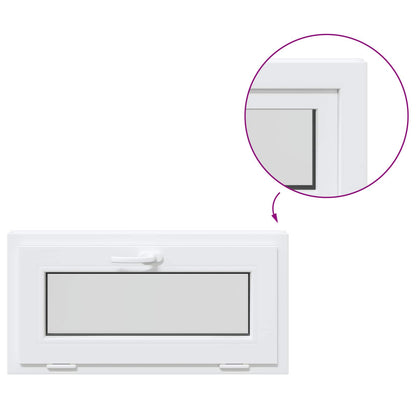 Kantel kelderraam RISOR 85 x 45 cm PVC en helder glas